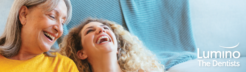 Women laughing together