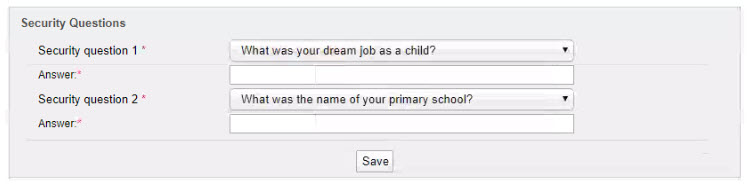 provider-web-updates-2020-security-questions A screenshot of the security questions page from Southern Cross Provider Web